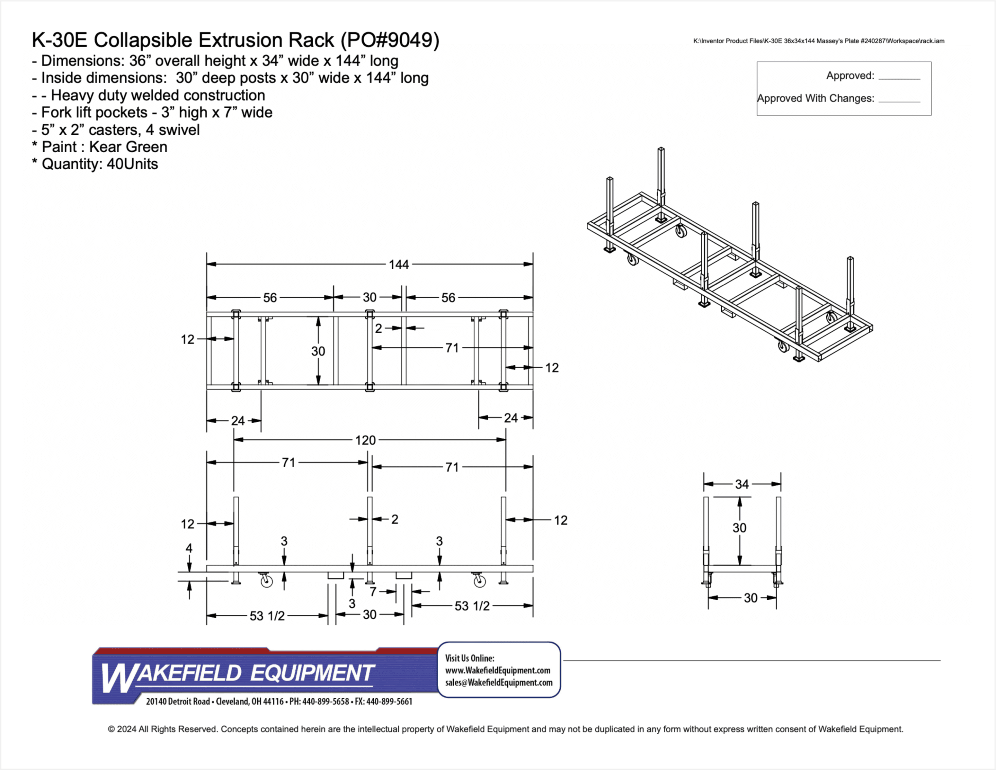 Collapsible & Stackable Extrusion Shipping Racks - Wakefield Equipment