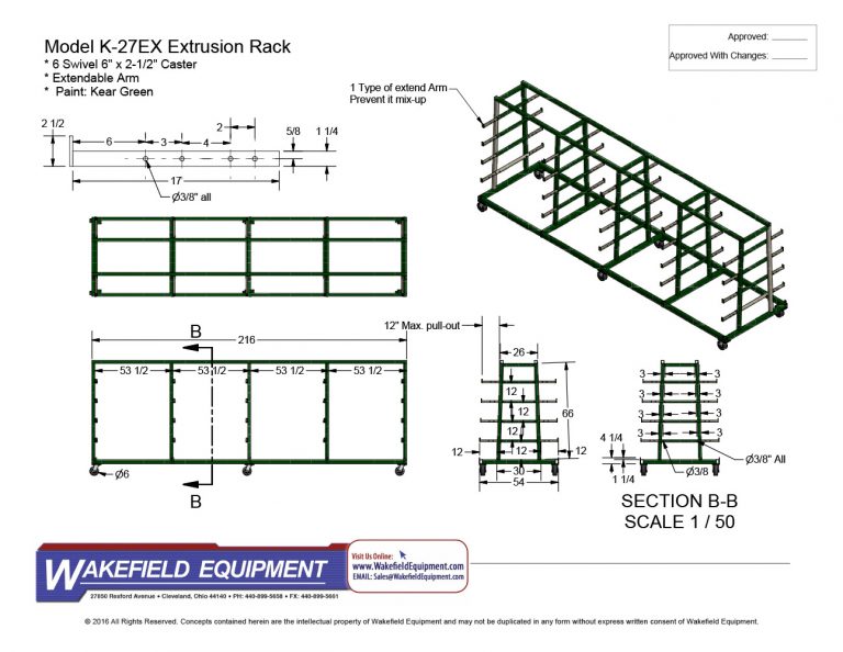 Mobile Extrusion Racks - Wakefield Equipment