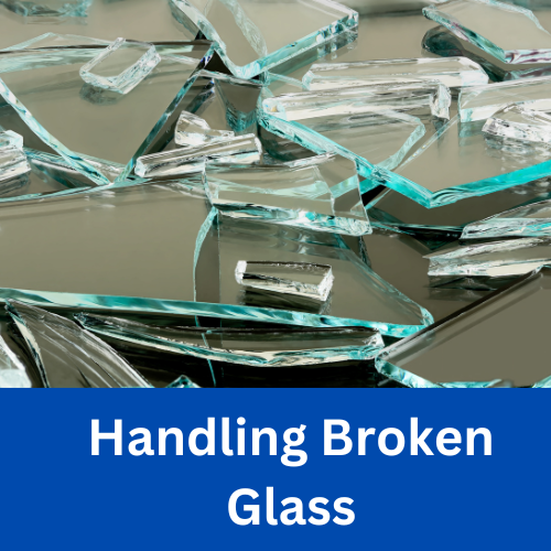 OSHA handling broken glass